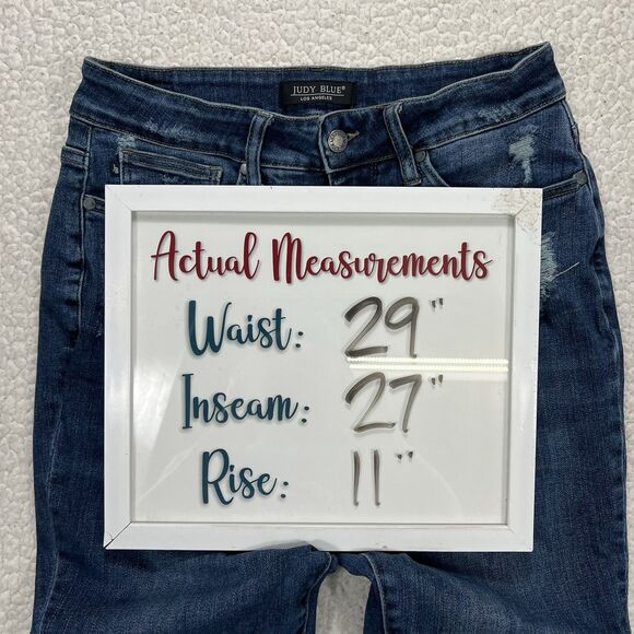 Judy Blue Skinny Jeans Women’s 14W 29x27 Modern Distressed Stretch Denim Boho - Picture 10 of 10